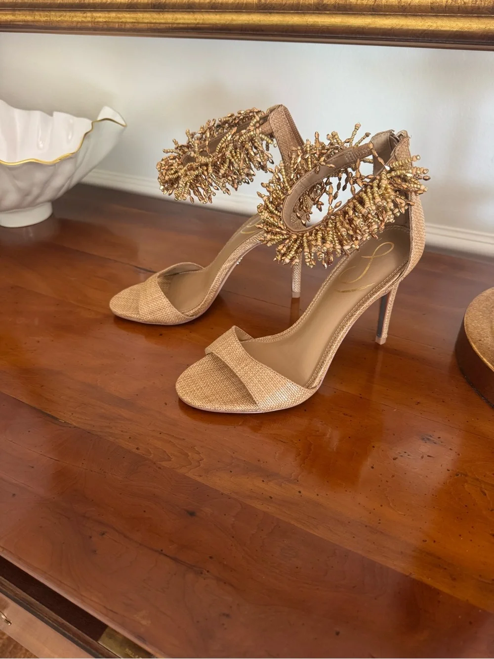 Sam Edelman Gillie Ankle Strap Sandal   BUFF TAN